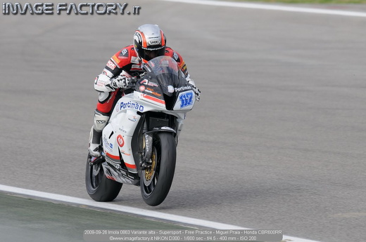 2009-09-26 Imola 0863 Variante alta - Supersport - Free Practice - Miguel Praia - Honda CBR600RR